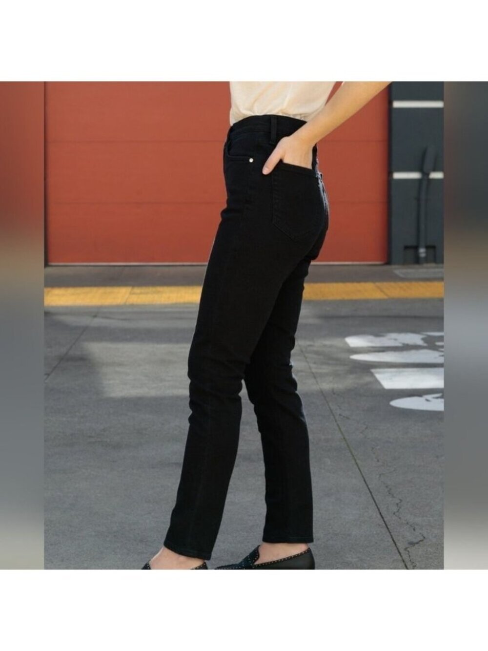 NWT Goldsign | The High Rise Slim In Rinse Dark Wash - Picture 14 of 15